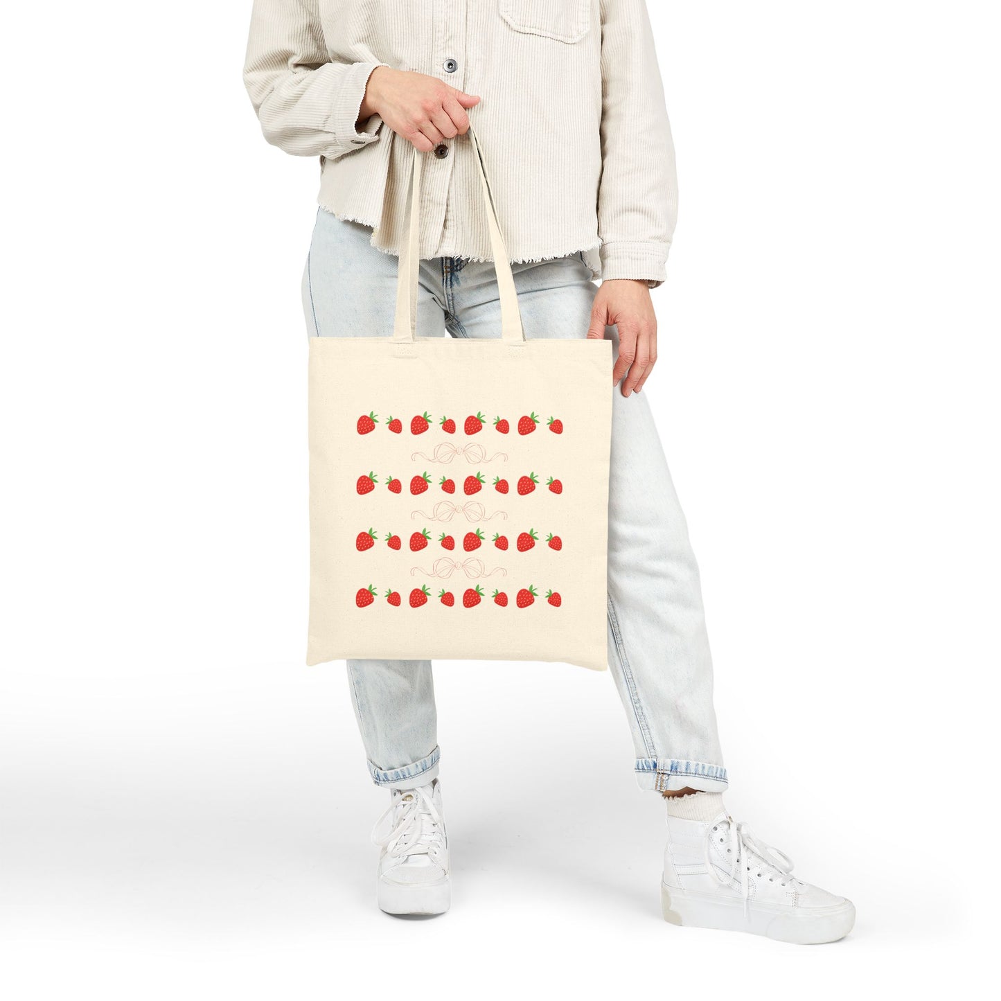 Strawberry Cotton Tote Bag