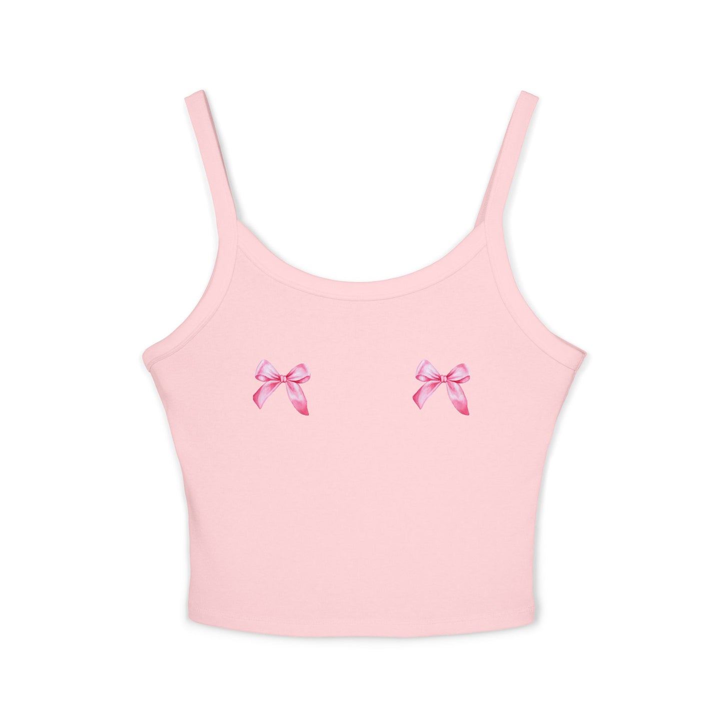 Pink Bow Crop Tank Top
