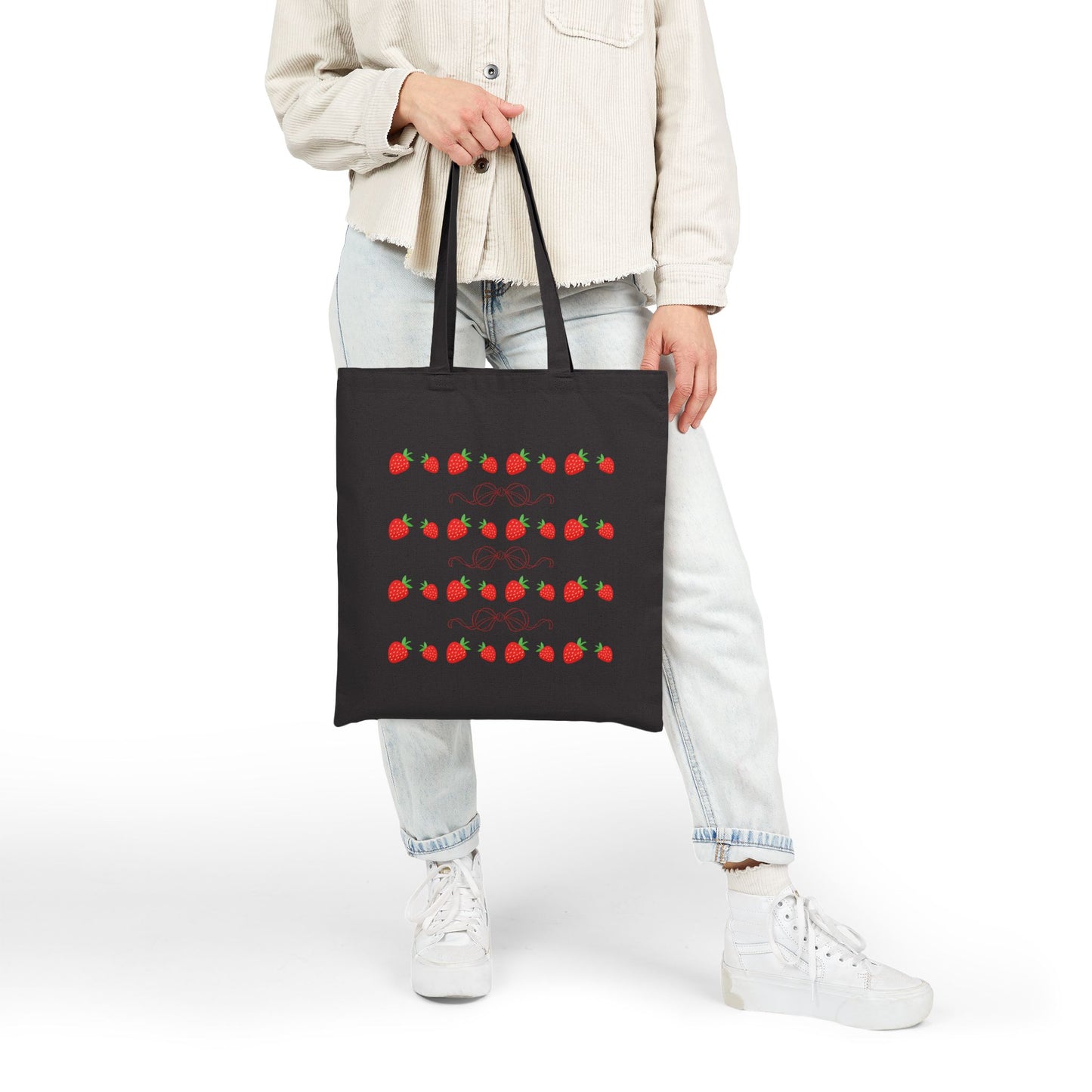 Strawberry Cotton Tote Bag