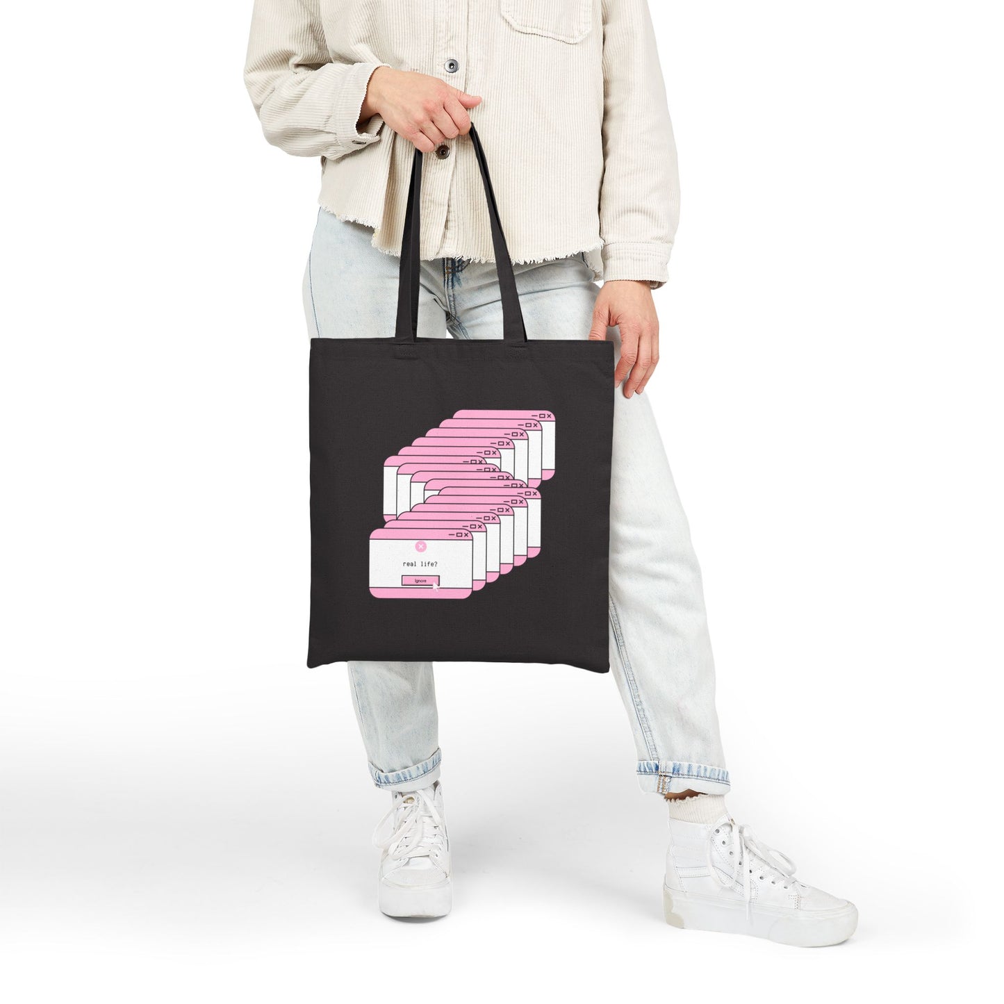 ‘real life?’ Cotton Canvas Tote