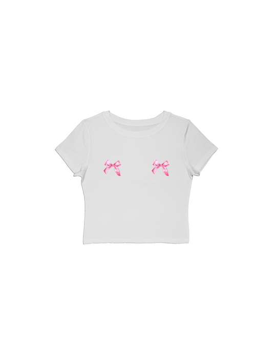 Pink Bow Baby Tee