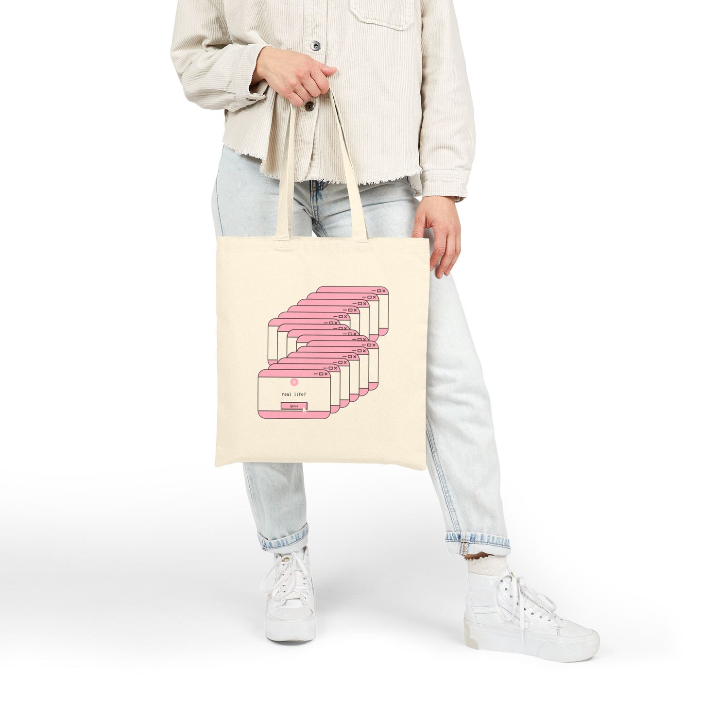 ‘real life?’ Cotton Canvas Tote