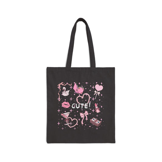 'CUTE!' Canvas Shopper bag