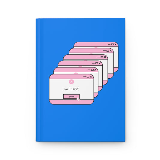 ‘real life?’ Blue Hardcover Journal