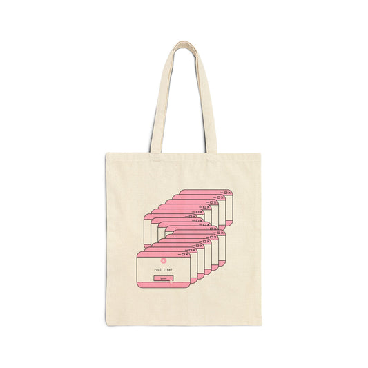 ‘real life?’ Cotton Canvas Tote