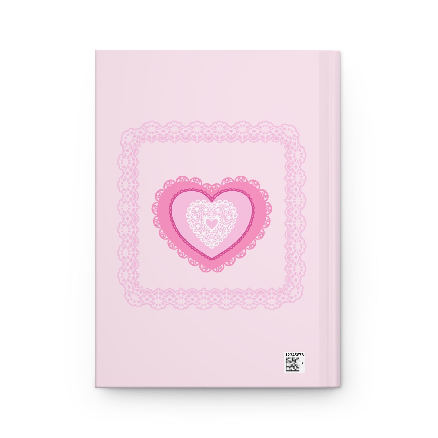 Pink Lacy Heart Hardcover Journal