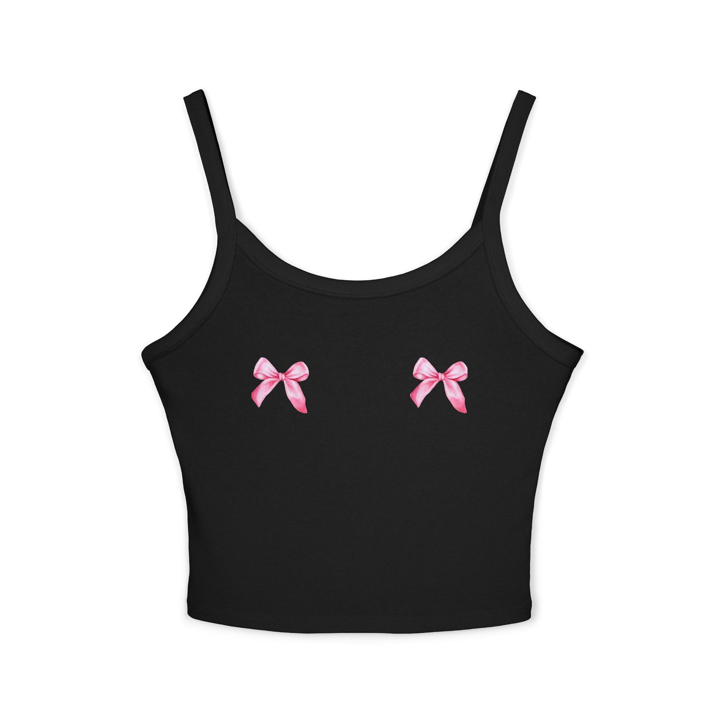 Pink Bow Crop Tank Top