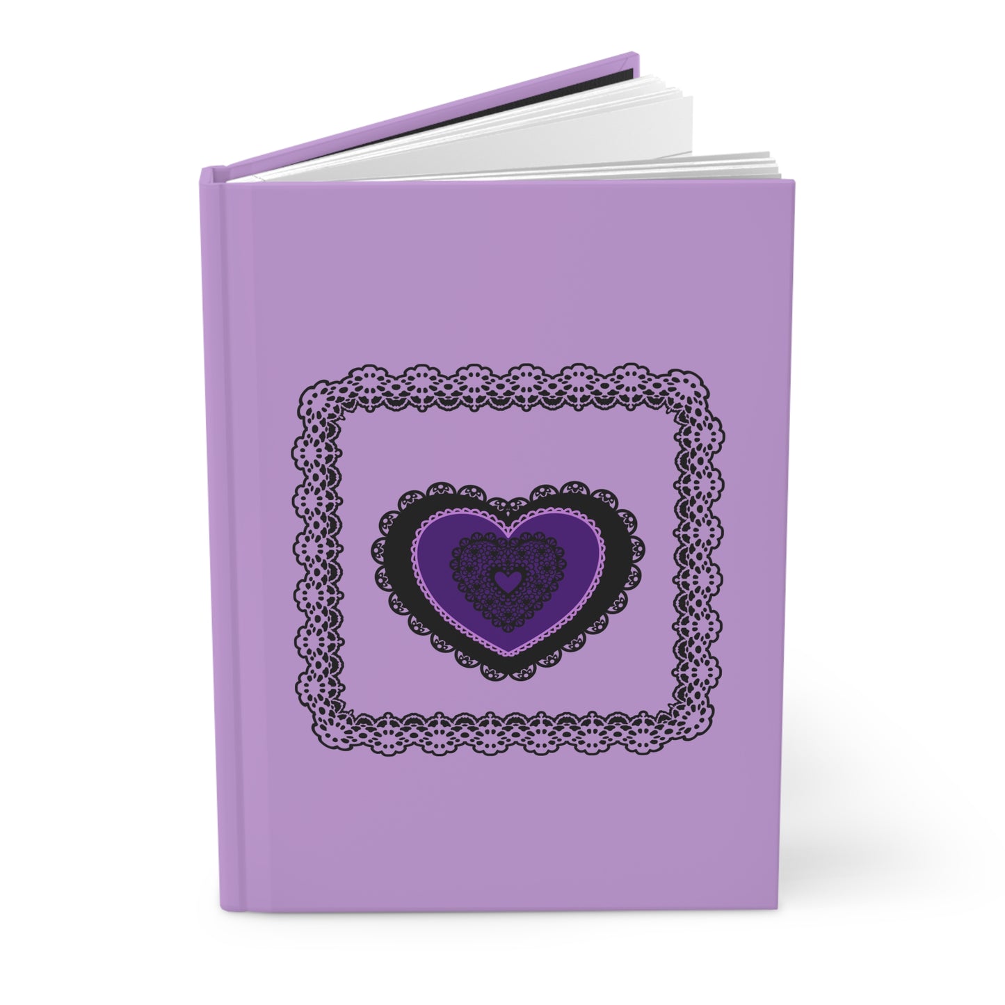 Dark Lacy Heart Hardcover Journal